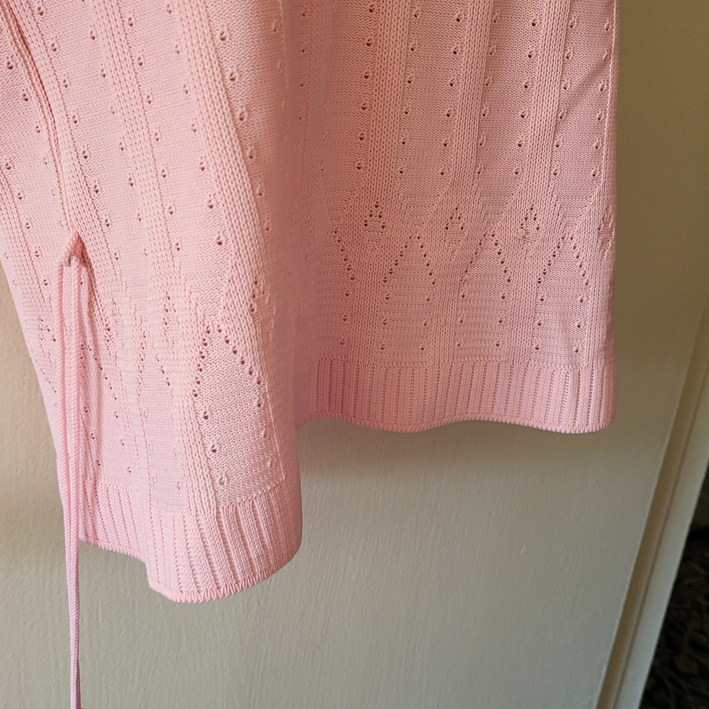 Vintage Pink Knit Short Sleeve Top and Skirt Set - Picture 9 of 10